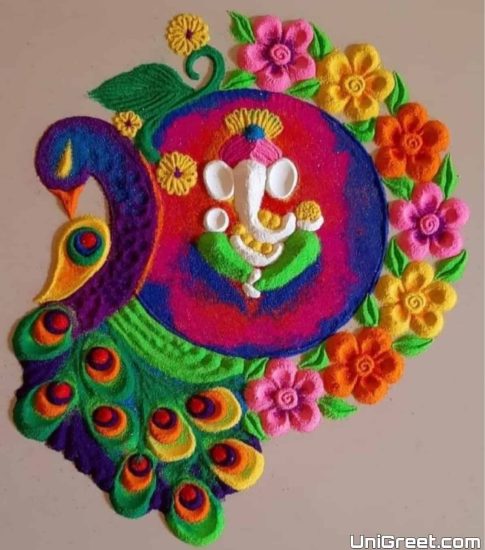 gauri puja rangoli designs