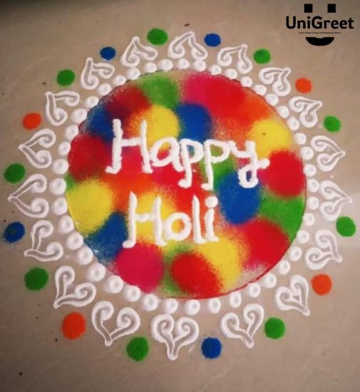 Happy Holi Rangoli Images