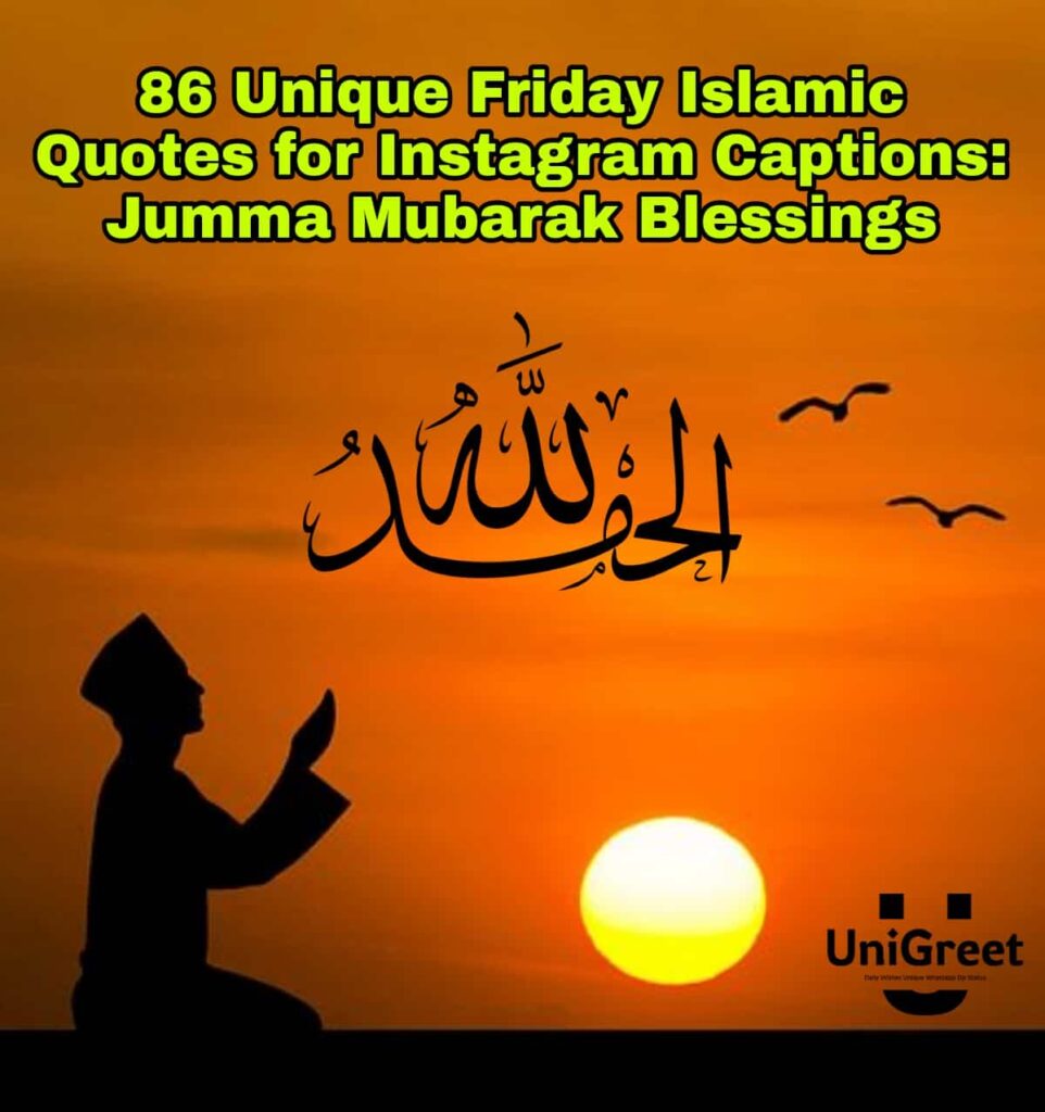 Friday Islamic Quotes for Instagram Captions