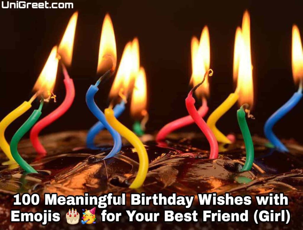 happy birthday wishes for best friend girl with emoji