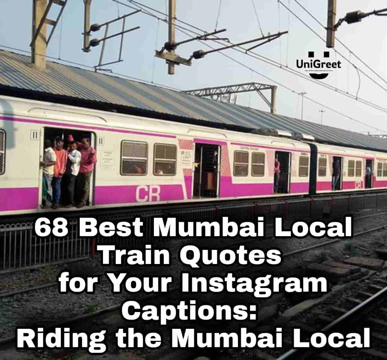 Mumbai local train captions for Instagram