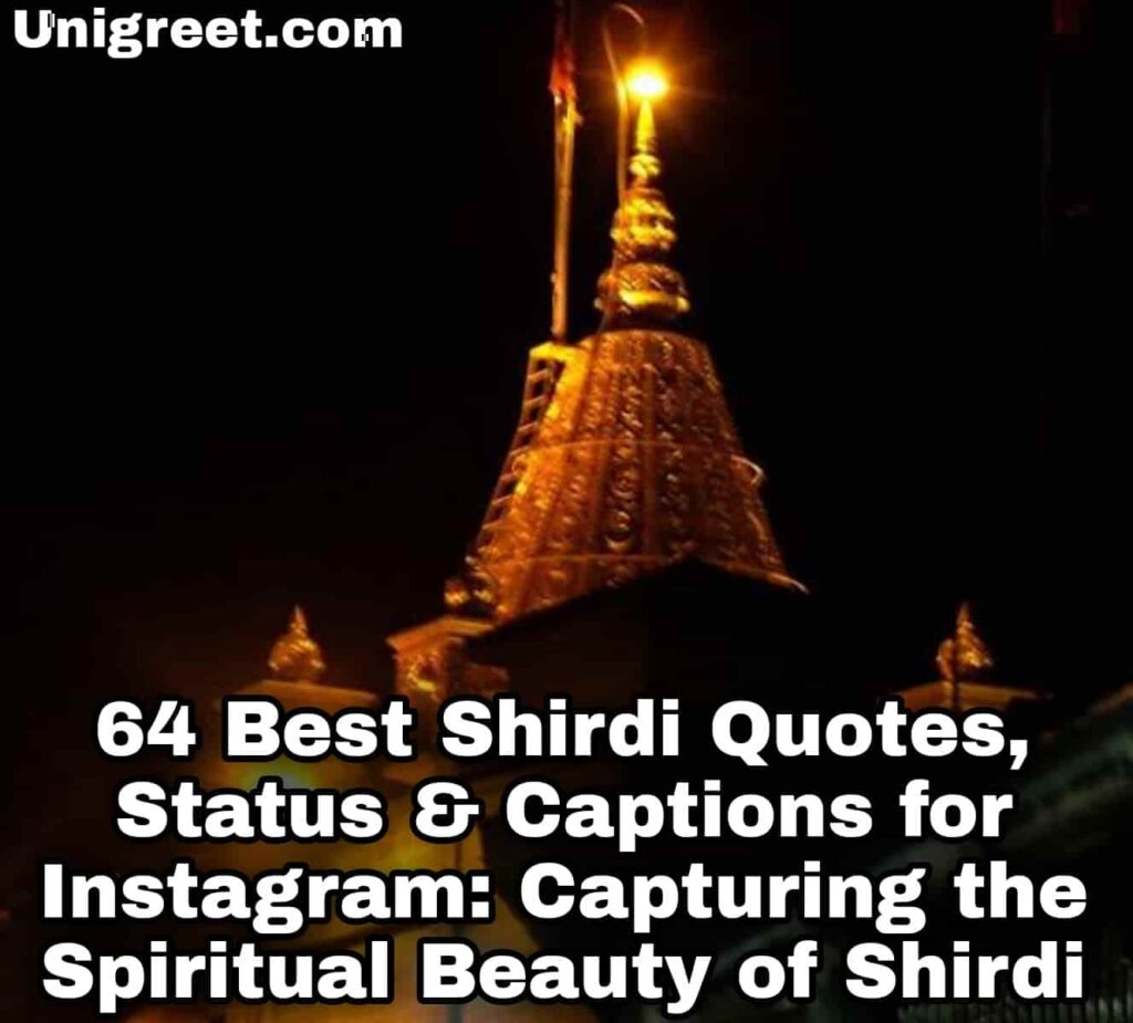 Shirdi Quotes, Status & Captions for Instagram: Capturing the Spiritual Beauty of Shirdi Best Shirdi Quotes, Status & Captions for Instagram: Capturing the Spiritual Beauty of Shirdi