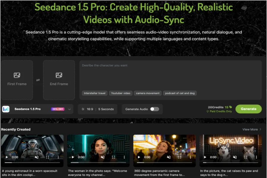 Seedance 1.5 Pro